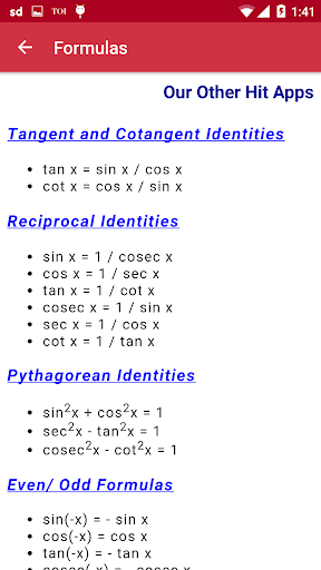 Trigonometry Reference Pro