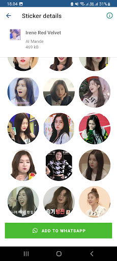 Android application Red Velvet Sticker screenshort