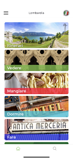 Android application Lombardy Guida Verde Touring screenshort
