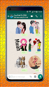 ملصقات الحب الشفاه والقبل للواتساب WAStickerApp 4