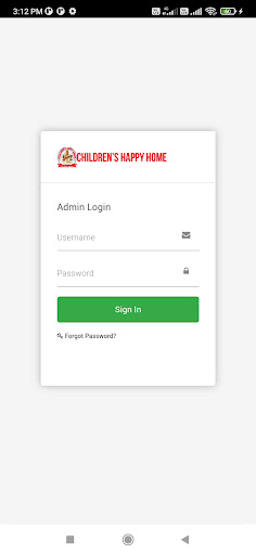Android application Children's HappyHome Admin App screenshort