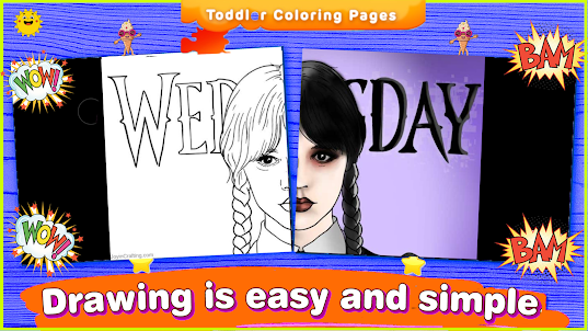 Wednesday Addams : Coloring
