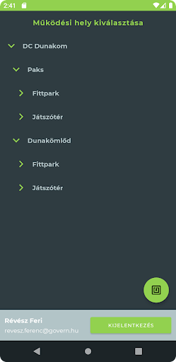 Android application Toysystem - Eszköznyilvántartó screenshort