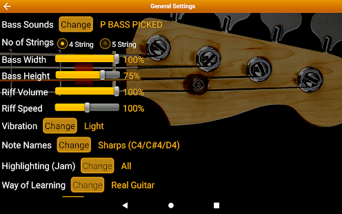Bassgitarren-Tutor Pro لقطة شاشة