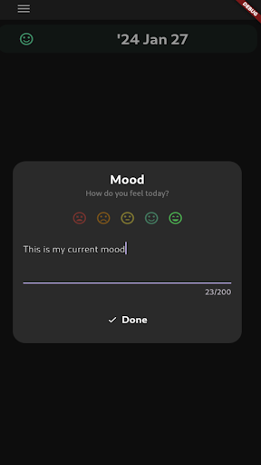 MoodTracker Screen 2