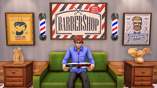 Barber Shop Hair Cutting Games Varies with device APK screenshots 3