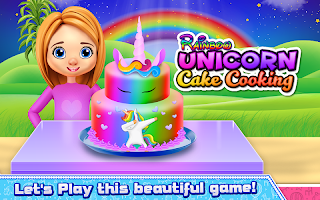 Rainbow Unicorn Cake Cooking