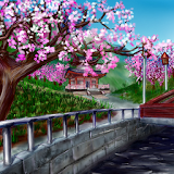 Anime Sakura Live Wallpaper: Japanese Garden Theme icon
