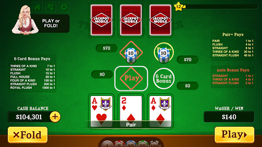 Triple Card Poker 1.4 screenshots 4
