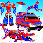 Cover Image of Download Ambulance Dog Robot Car Game 24 APK