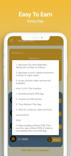 EarnBNB  Watch And Earn BNB