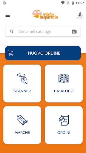 Android application Ordini Web Punti Vendita screenshort