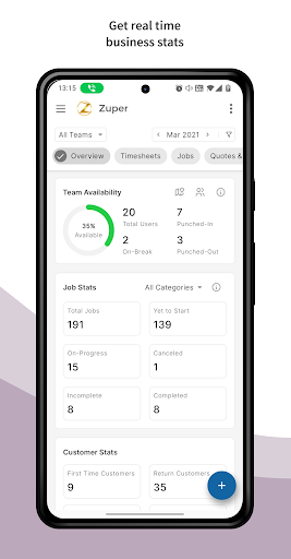 Android application Zuper Manager screenshort