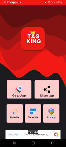 Android application Tag King screenshort