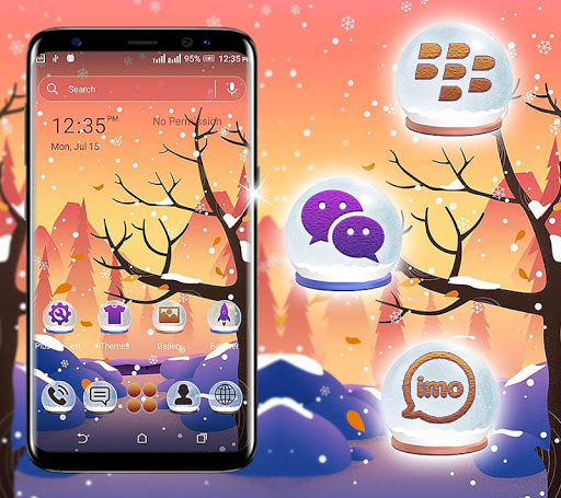 Android application Winter Forest Launcher Theme screenshort