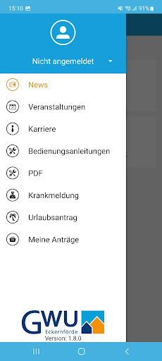 GWU-Mitarbeiter-App Screen 2