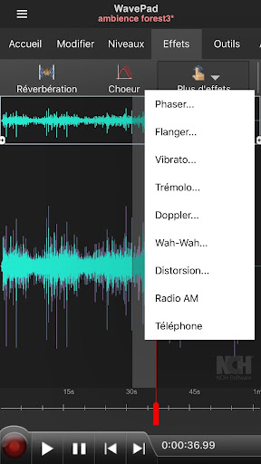 Android application WavePad Professionnel screenshort
