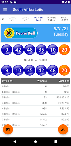 South Africa Lotto Prediction Screen 3