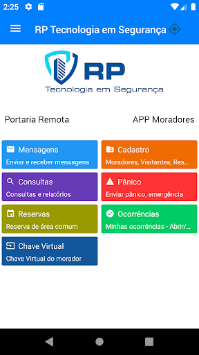 Android application RP Tecnologia em Segurança screenshort