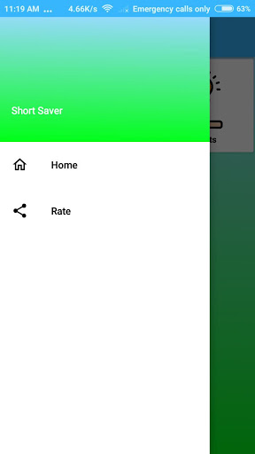 Android application Short Saver screenshort