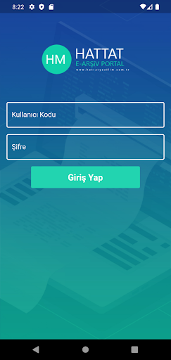 Android application Hattat e-Arşiv Fatura Portal screenshort