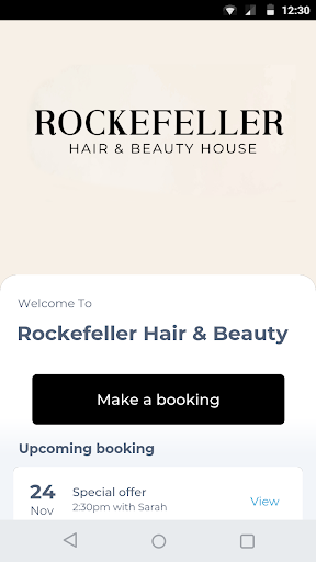 Android application Rockefeller Hair & Beauty screenshort