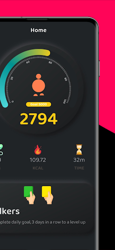 Android application Walkers-Pedometer Step Tracker screenshort