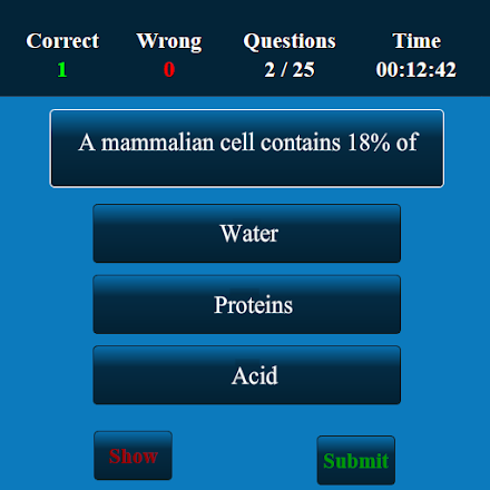 Biochemistry MCQ Screen 3