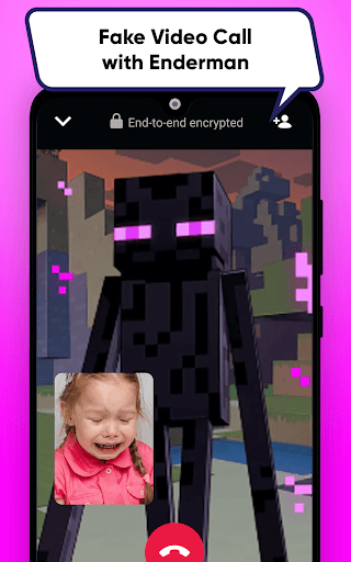 Android application Enderman Prank Call screenshort