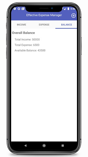 Effective Expense Manager Screen 2