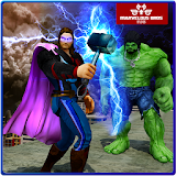 Superhero Hammer Man & Incredible Green Monster icon