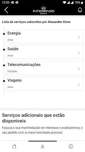 Android application Interpass screenshort