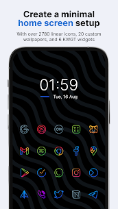 Caelus Linear Icon Pack APK (مصححة/مفتوحة بالكامل) 1