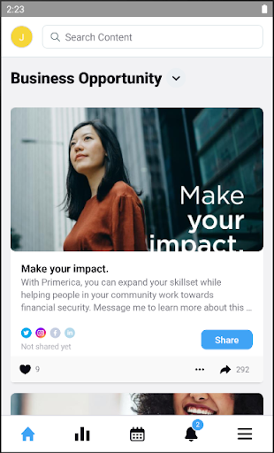 Android application Primerica Social screenshort