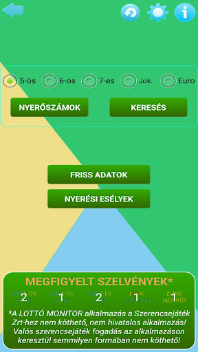 Android application Magyar Lottó Monitor Extra screenshort