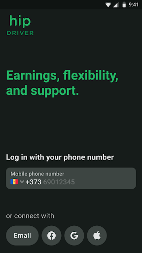 Android application hip driver screenshort