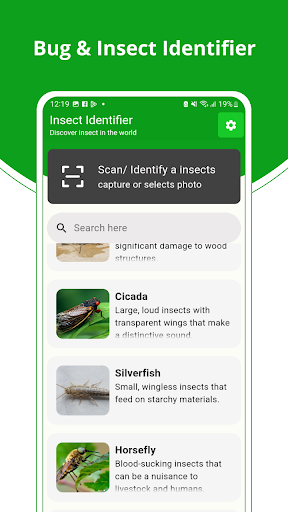 Android application Bug and Insect Identifier screenshort