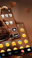 screenshot of Brown Teddybear Keyboard Theme