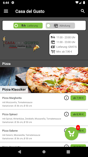 Android application Casa del Gusto Kiel screenshort