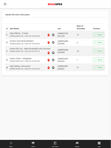 Android application Buzzapex screenshort