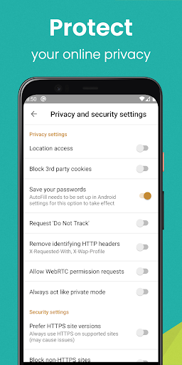 Android application Private Proxy Browser screenshort