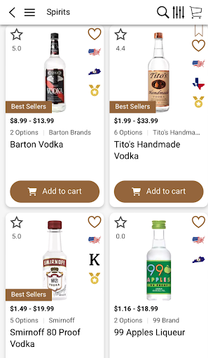 Android application Apple Valley Wines and Spirits screenshort