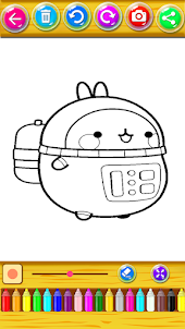 Cute Molang Coloring Pages