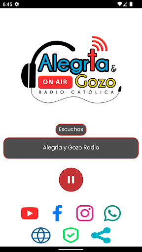 Android application Alegria y Gozo Radio screenshort