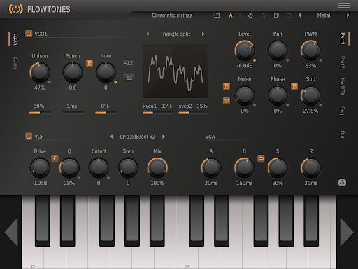 Android application Flowtones screenshort