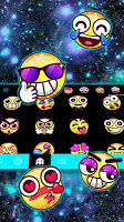 screenshot of Galaxy 3D Keyboard Theme