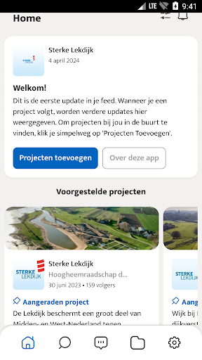Android application Sterke Lekdijk screenshort