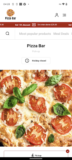Android application Pizza Bar Liverpool L12 screenshort