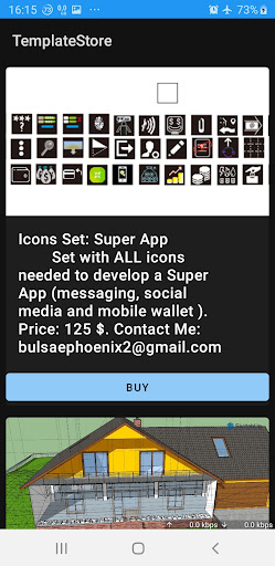 Android application TemplateStore screenshort