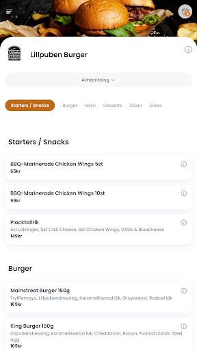 Android application Lillpuben Burger screenshort